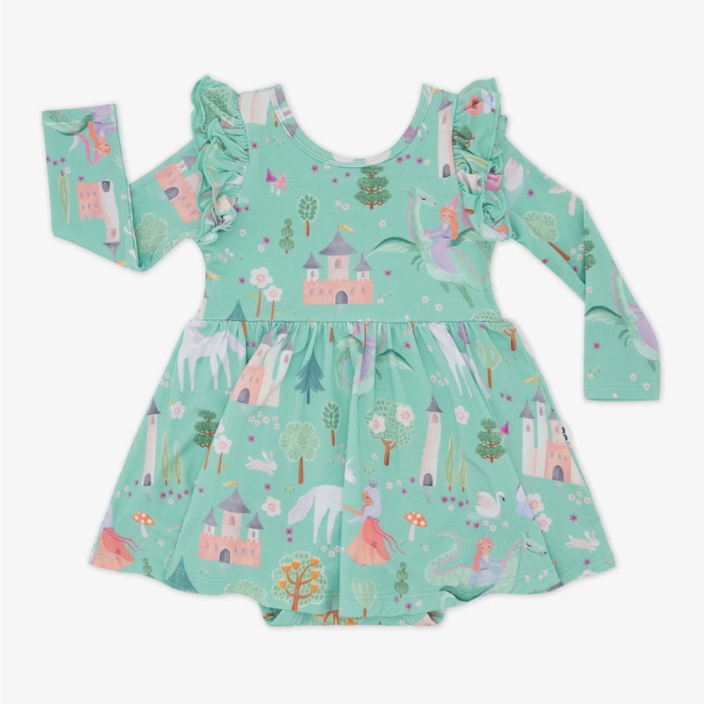 Enchanted Fairytale Flutter Twirl Bodysuit Dress